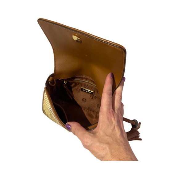 Tory Burch Thea Woven Web crossbody bag - Picture 8 of 11